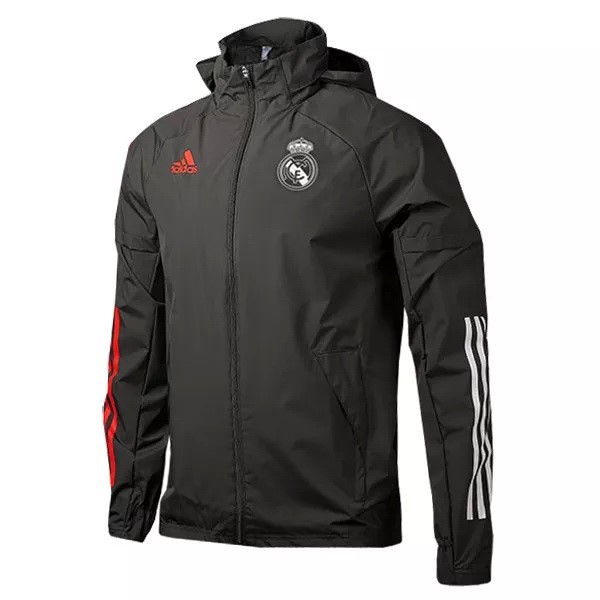 Windjacke Real Madrid 2020-21 Schwarz Fussballtrikots Günstig